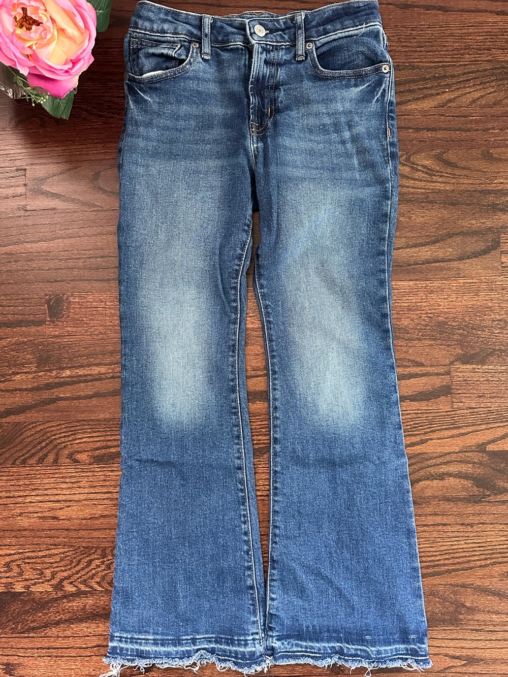 Gap Kids Flare High Rise jeans, size 10